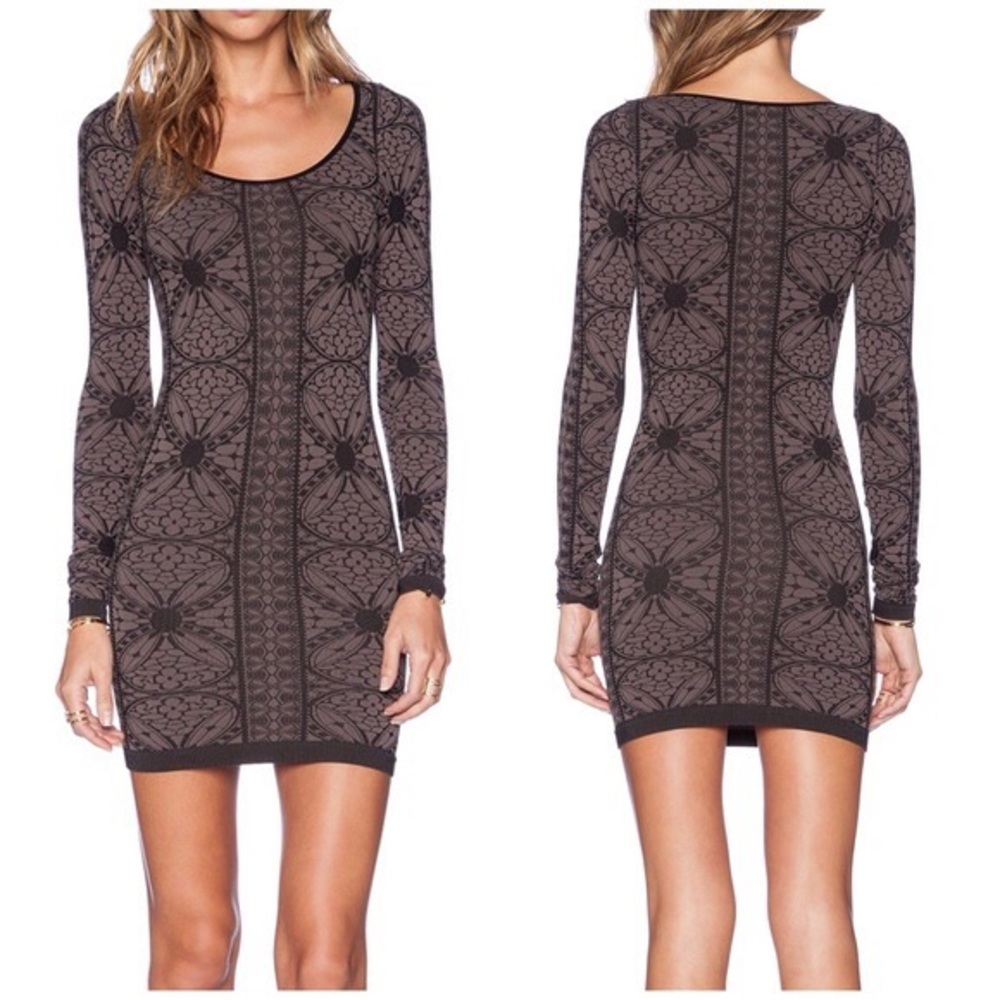Bodycon Knit Jacquard Dress by Free People